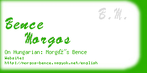 bence morgos business card